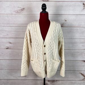 Brandy Melville Cable Knit Wool Blend Cardigan Sweater